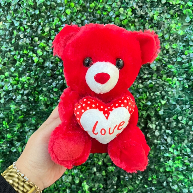 Urso Coração Love Vermelho/rosa