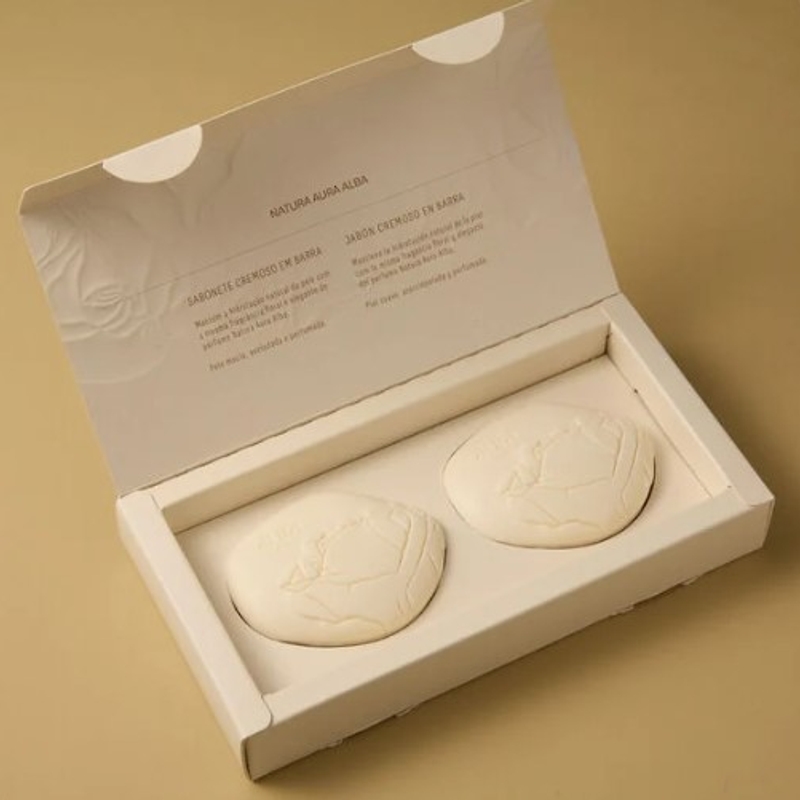 Sabonete em Barra Cremoso Perfumado Aura Alba 2x90g - foto 2