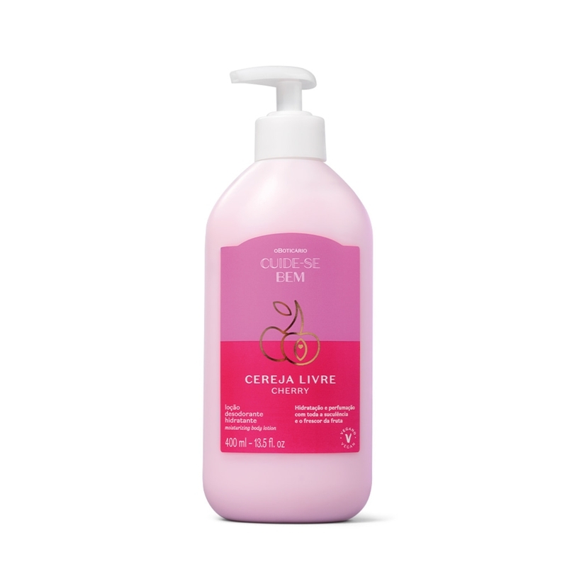 Loção Hidratante Desodorante Corporal Cuide-Se Bem Cereja Livre 400Ml