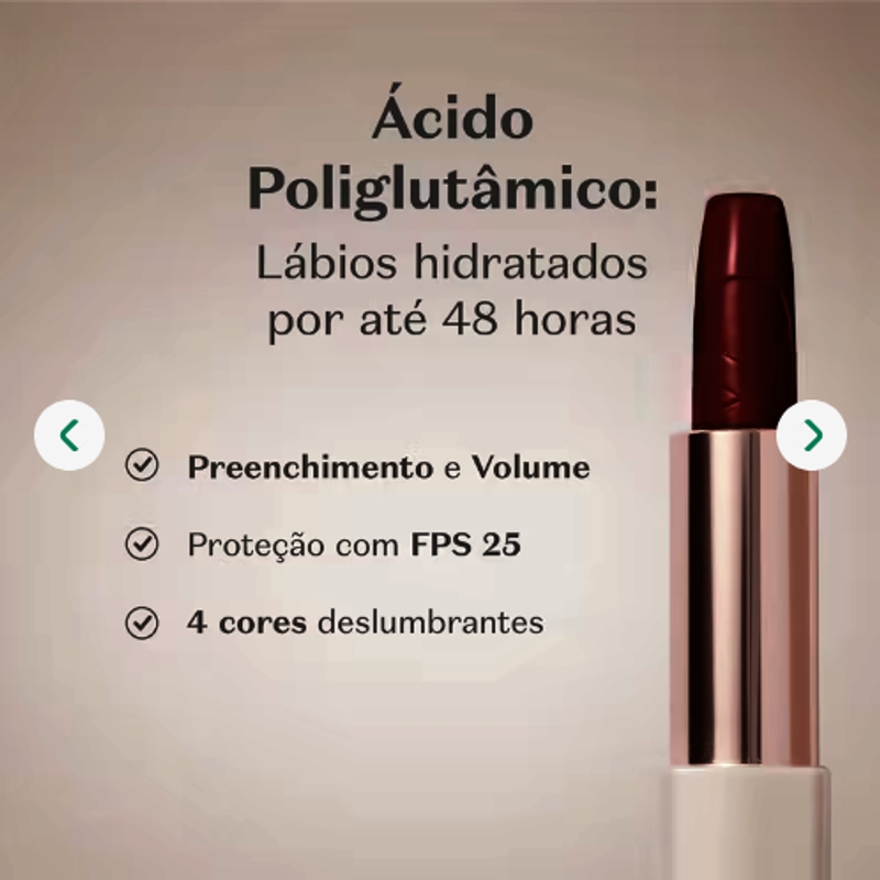 Batom Cremoso Vermelho Lace Red Make B. Urban Ballet 3,6G - foto 2