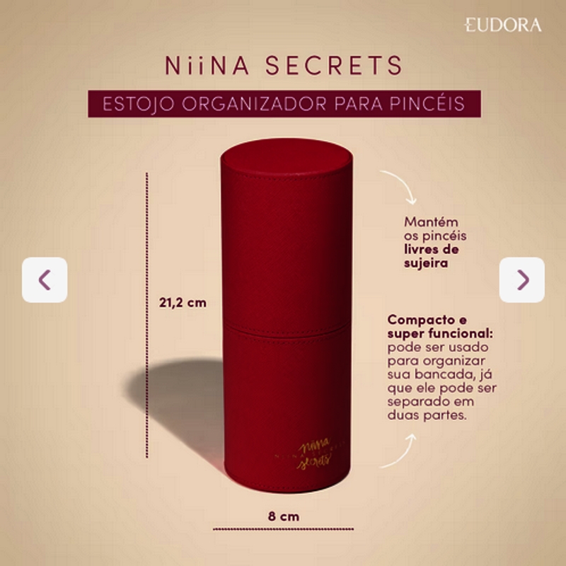 Estojo Organizador para Pincéis Pink Case Niina Secrets - foto 2