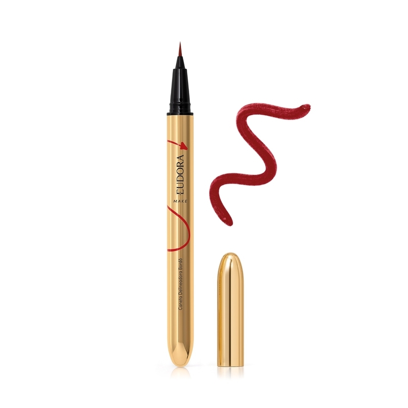 Caneta Delineadora Eudora Make O Diabo Veste Prada Iconic Liner Bordô 0,4ml