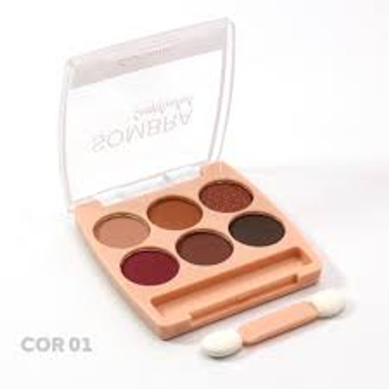Febella Makeup Paleta de Sombras Simplicidade 6 Cores - Cor 01