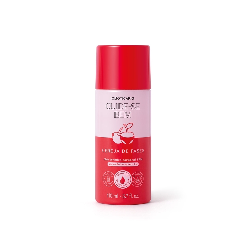 Óleo Térmico Corporal TPM Cuide-se Bem Cereja De Fases 110ml