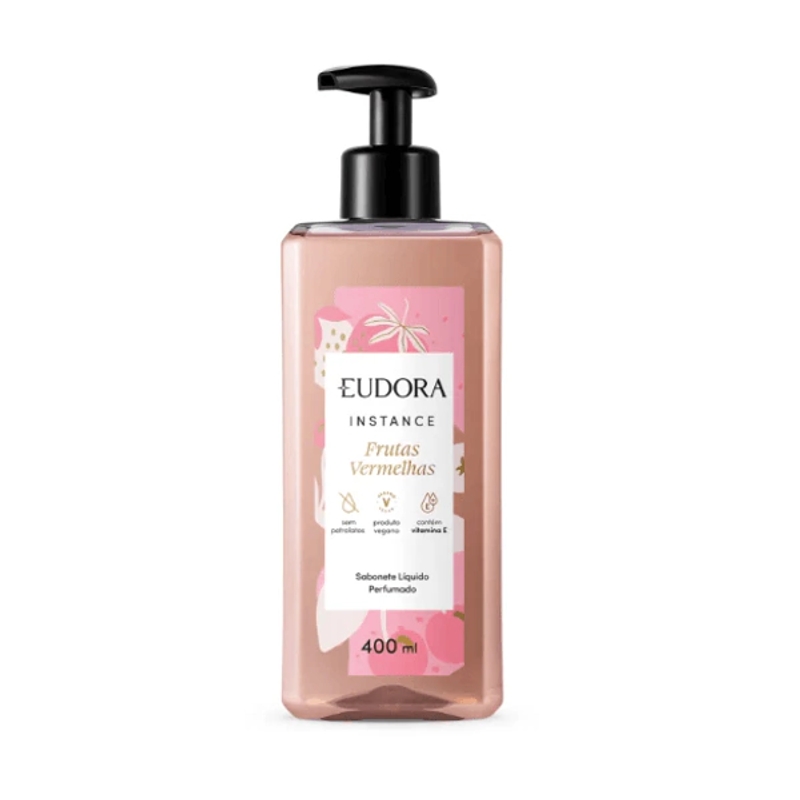 Eudora Instance Frutas Vermelhas - Sabonete Líquido Perfumado 400ml