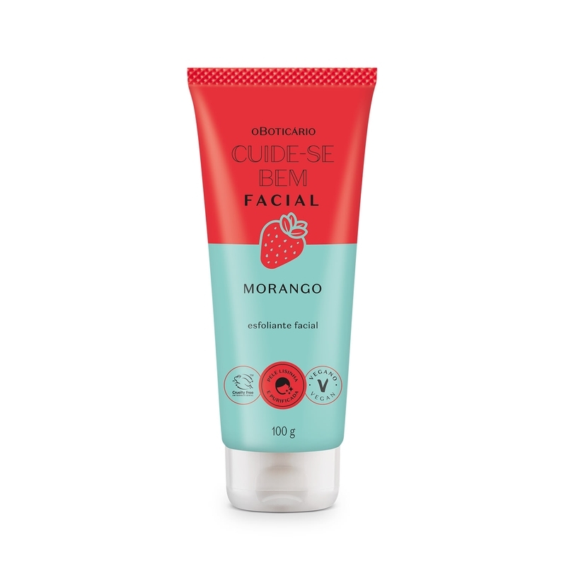 Esfoliante Facial Cuide-Se Bem Feira Morango 100G