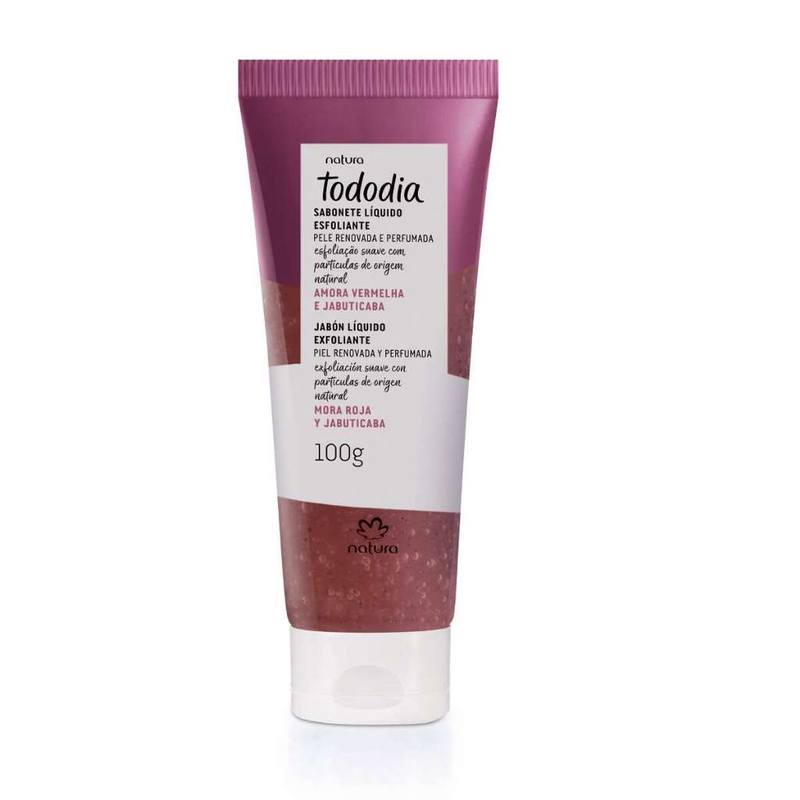 Sabonete Líquido Esfoliante Corporal Tododia Amora vermelha e Jabuticaba 100 g
