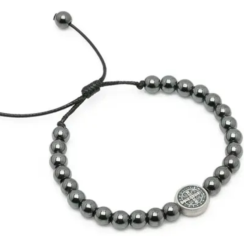 Pulseira Hematita São Bento - Regulável