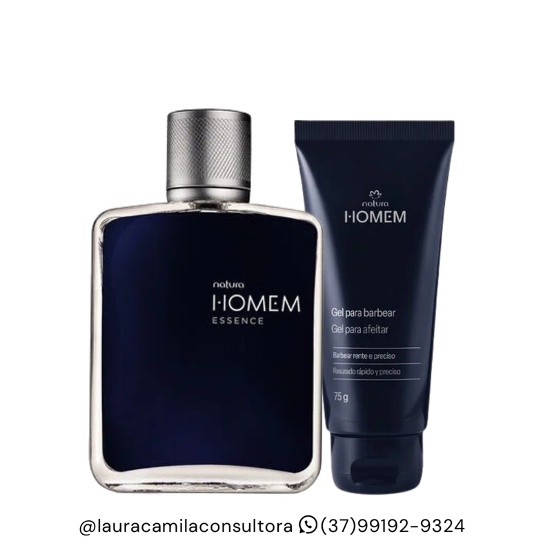 Presente Natura Homem Essence: Perfume 100ml + Gel para Barbear 75g