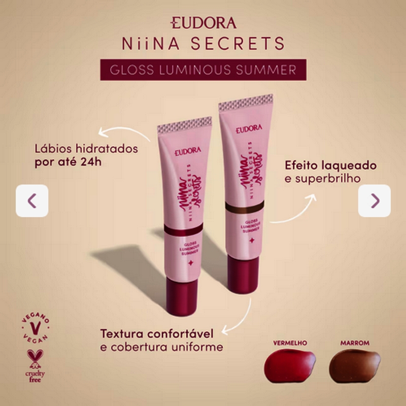 Gloss Marron NIINA Secrets Luminous Sumer 12g - foto 2