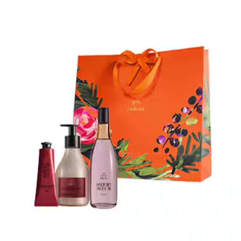 Presente natura ekos madeira em flor