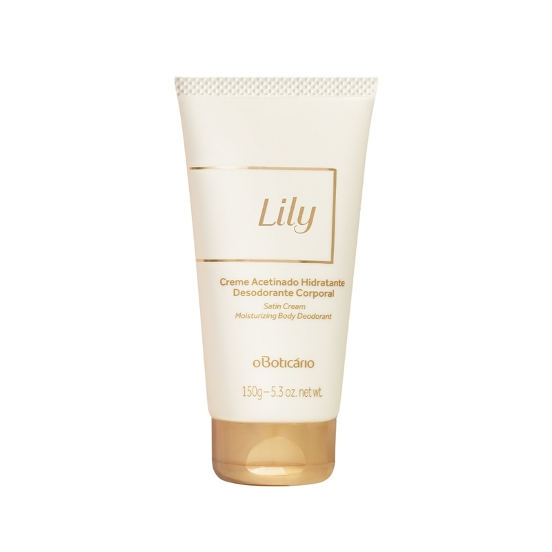 Creme Acetinado Desodorante Hidratante Corporal Lily, 150 G - Dsc
