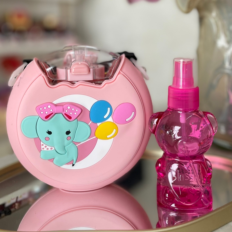 Blosson Kids: Garrafa 420ml + Colonia 120ml + Adesivo Rosa