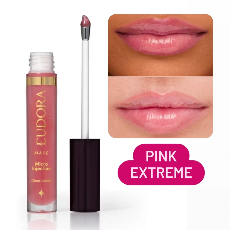 Gloss Labial Micro Injection Eudora Make Pink Extreme