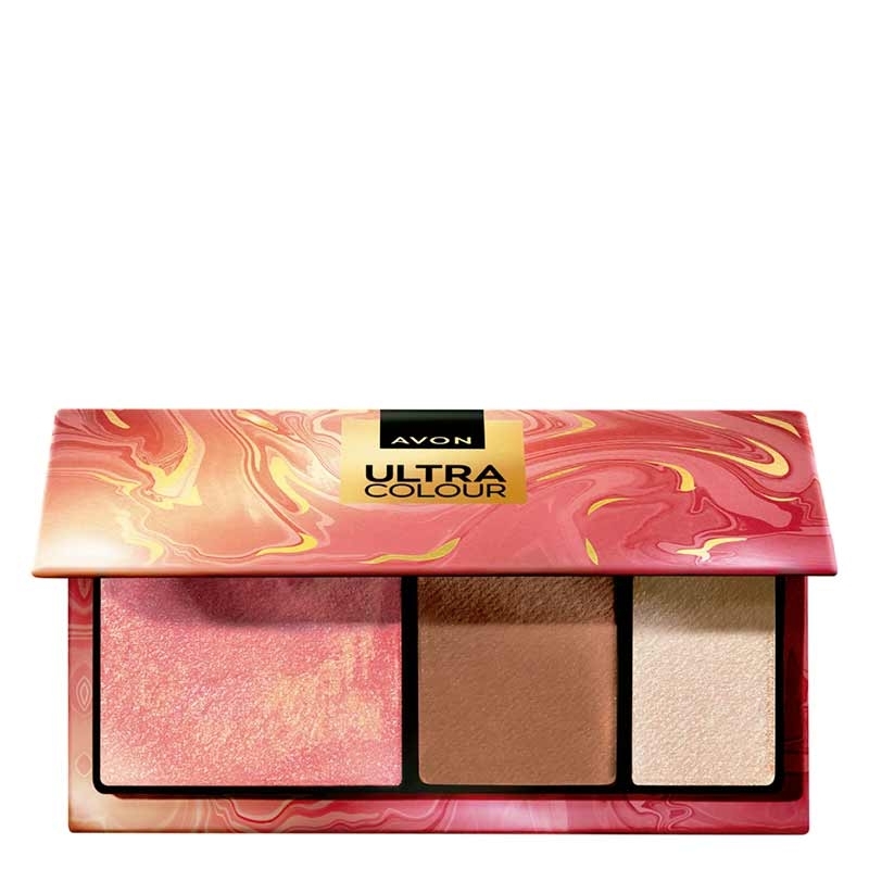 Avon Ultra Color Paleta Facial Multifuncional em Pó 3 em 1 Sunkissed