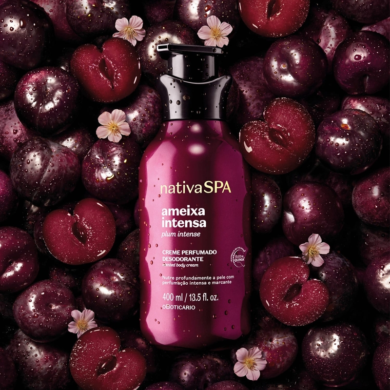 Creme Perfumado Hidratante Corporal Nativa Spa Ameixa Intensa 400ml - foto 3