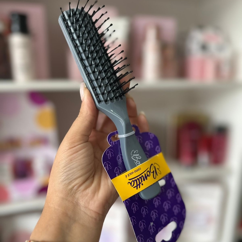 Escova Retangular Basic  Cinza