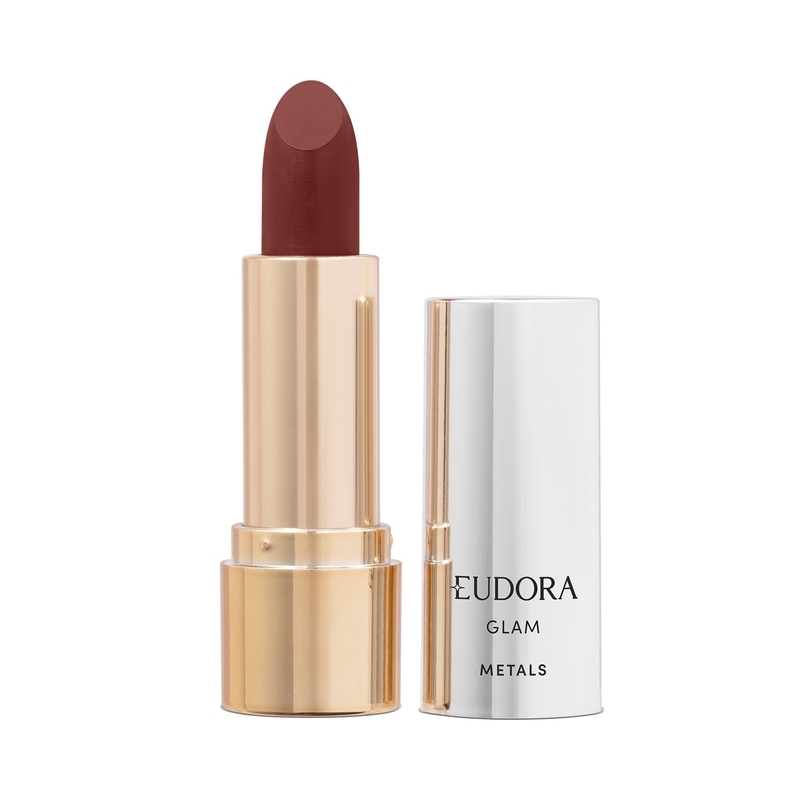 Batom Cremoso Vermelho Nude Nobre Glam Metals 3,6g