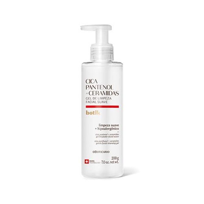 Gel de Limpeza Facial Suave Botik Cica Pantenol e Ceramidas 200g