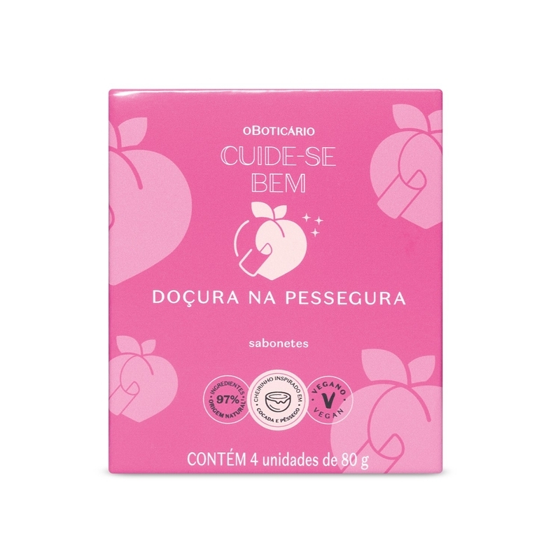 Sabonetes Em Barra Cuide-Se Bem Doçura Na Pessegura 4X80G