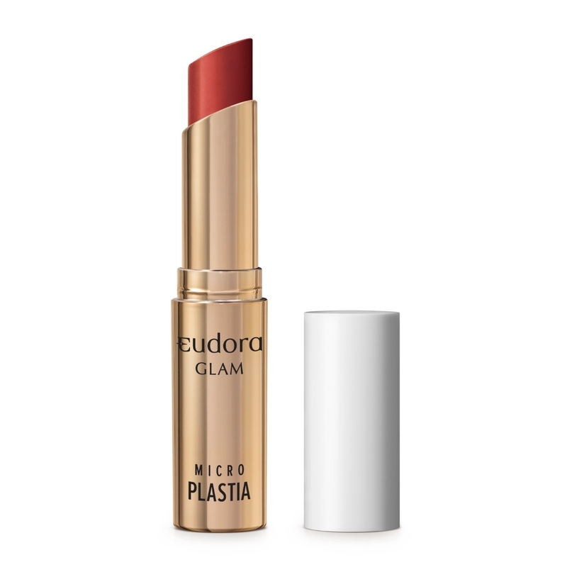 Batom Vermelho Ruby Eudora Glam Microplastia 3,3G