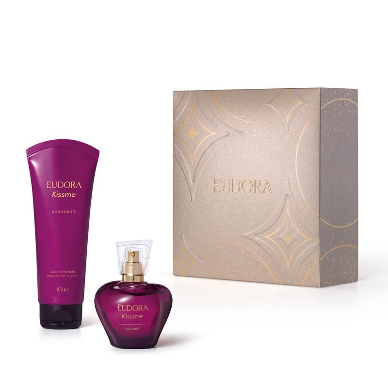 Kit Presente Natal Eudora Kiss Me Cabernet (2 Itens)