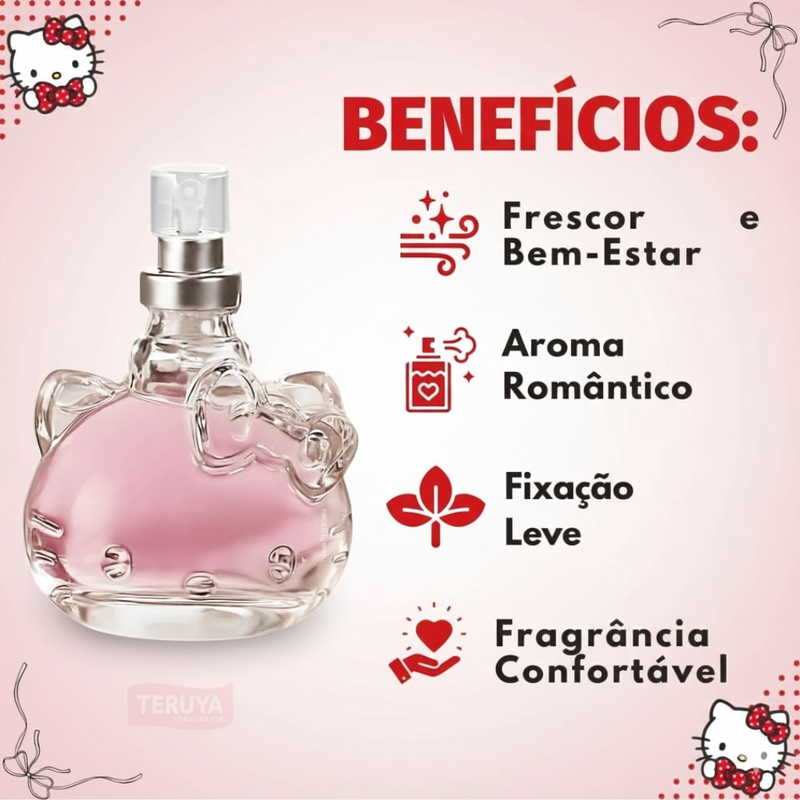 MINIATURA COLONIA FEMININA JEQUITI HELLO KITTY ESTILOSA 25ML - foto 4