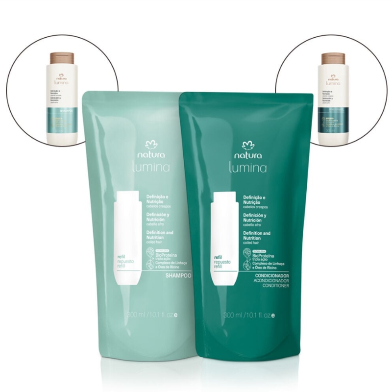 Kit Refil Lumina Shampoo E Condicionador Definição E Nutrição