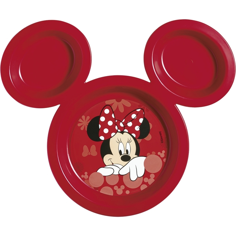 Prato com Orelha E Divisorias Minnie