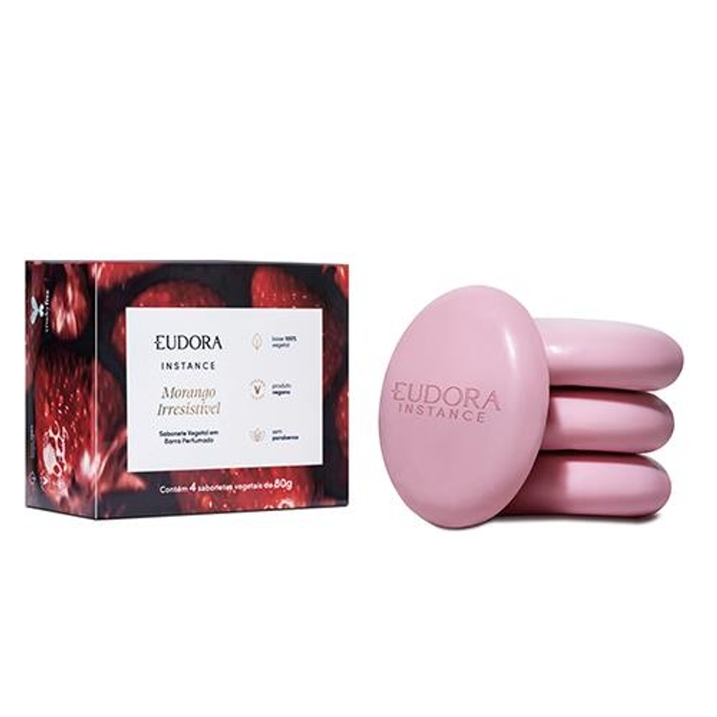 Sabonete  Instance Morango Irresistível 80G (4 Unidades)