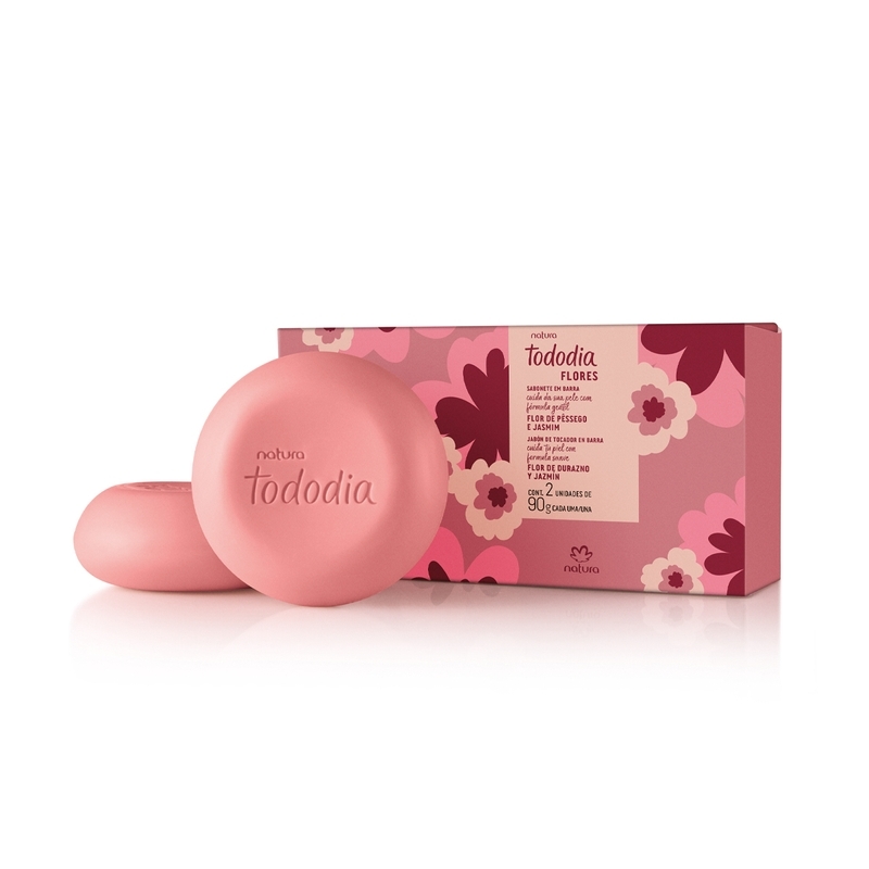 Kit Sabonete em barra puro vegetal Tododia Flores 2x90g