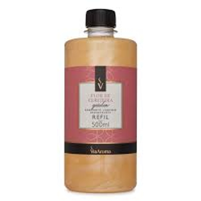 Refil Sabonete Líquido Desod. Via Aroma 500ml - Flor de Cerejeira Garden