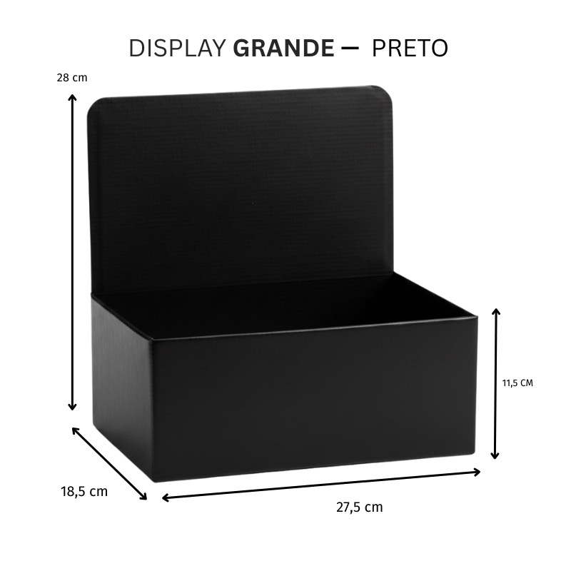 Caixa Display Para Cestas e Presentes Preta
