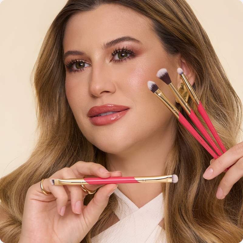 Kit Pincéis para Olhos Secret Pink Niina Secrets - foto 4