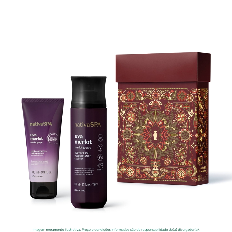 Kit Presente Nativa Spa Uva Merlot Natal 2026
