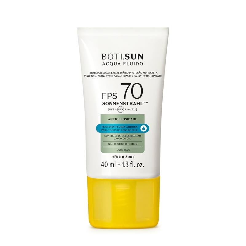 Protetor Solar Facial Antioleosidade Fps70 Boti.Sun Acqua Fluido 40Ml