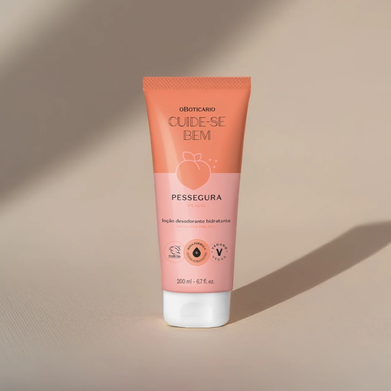 Loção Desodorante Hidratante Corporal Cuide-Se Bem Pessegura 200Ml