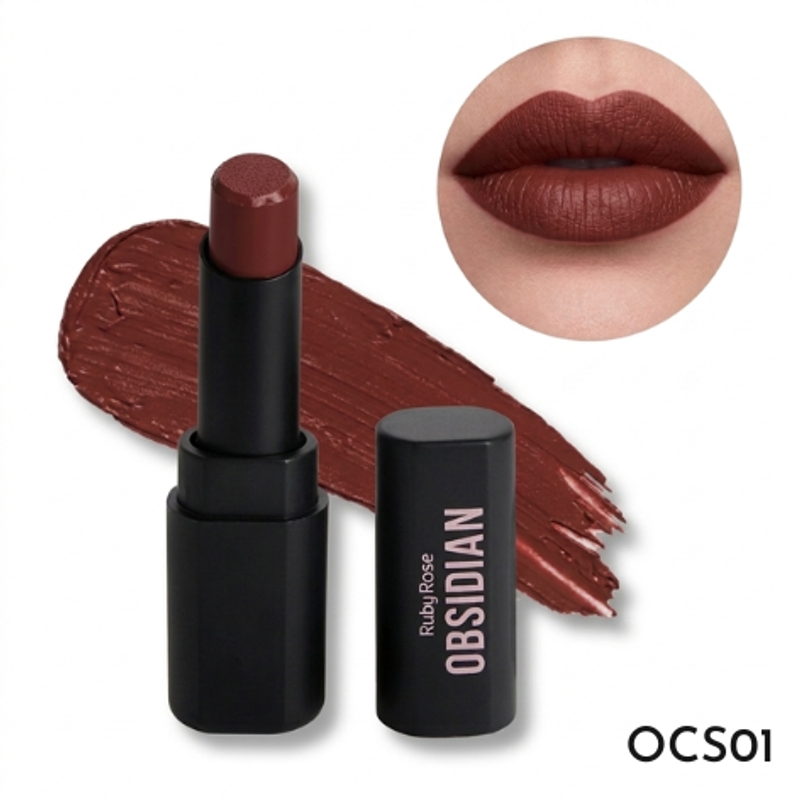 Batom Cream Satin Obsidian cor OCS01 - 3,5g