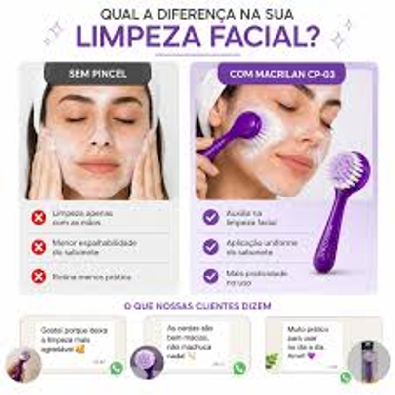 Pincel de Limpeza e Leve Esfoliação Facial - foto 3