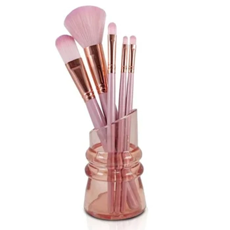 Kit com 5 pincéis e suporte