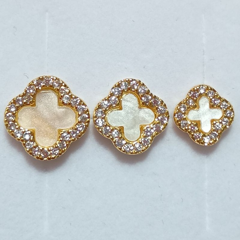Trio Ouro Trevo Colors Borda Cravejada