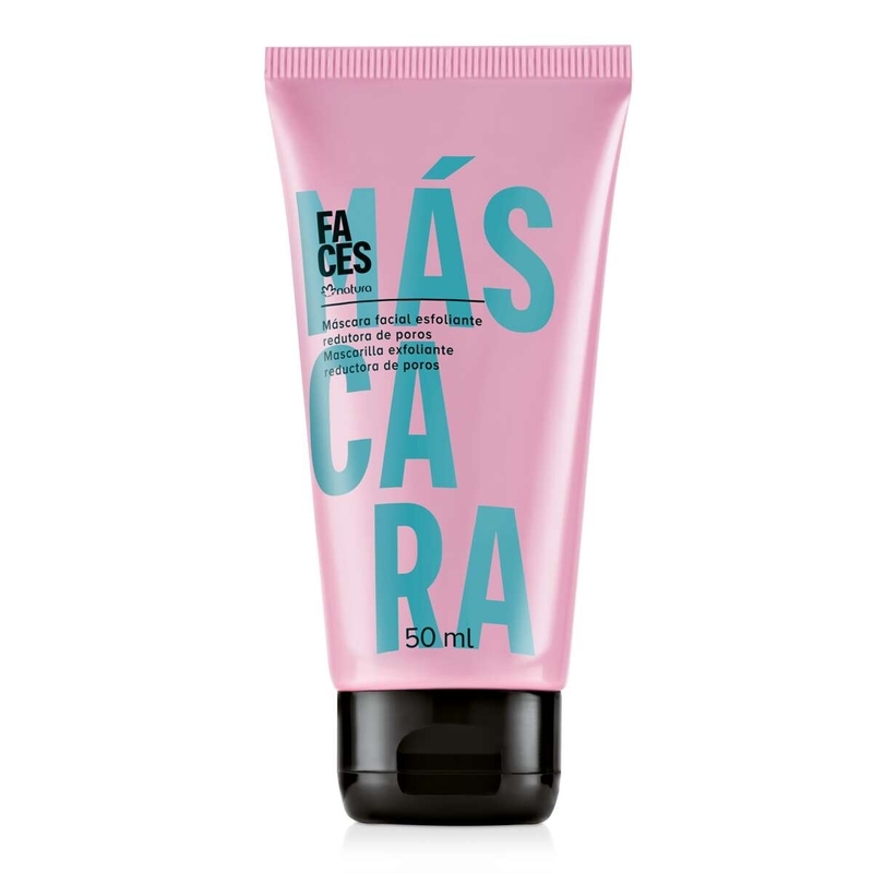 Máscara Facial Esfoliante Redutora de Poros Natura Faces 50ml