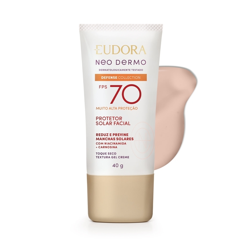 NEO DERMO PROTETOR SOLAR FACIAL COM COR FPS 70 COR 1 40ML