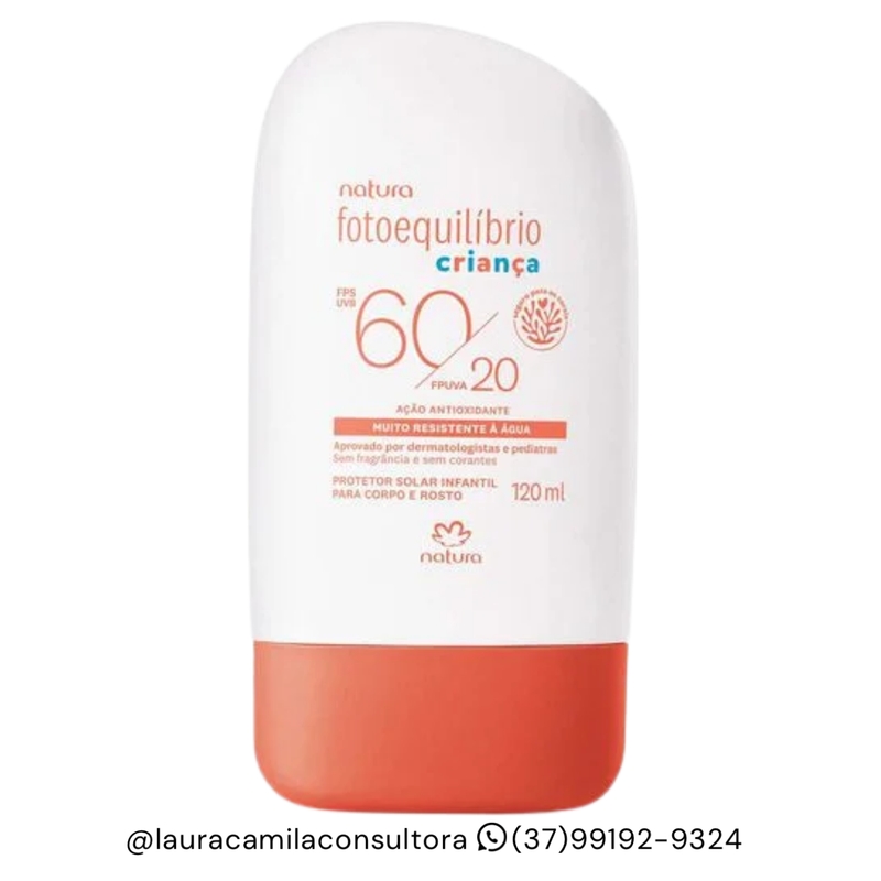 Loção Protetora Criança FPS 60 FPUVA 20 Fotoequilíbrio 120ml