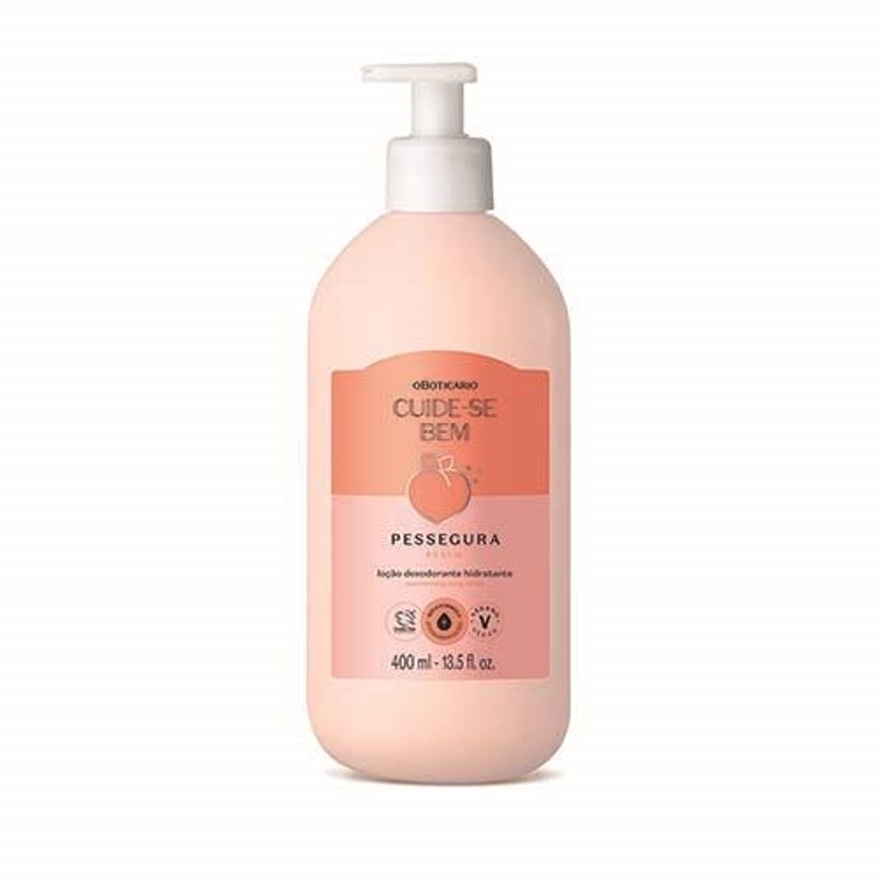 Loção Desodorante Hidratante Corporal Cuide-se Bem Pessegura 400ml