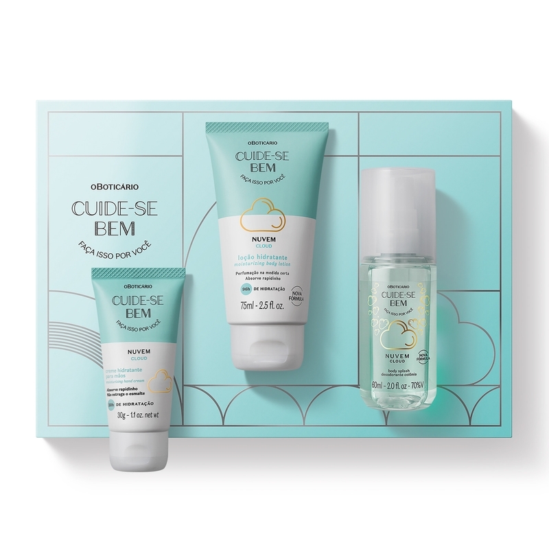Mini Kit Presente Cuide-se Bem Nuvem (3 Itens)