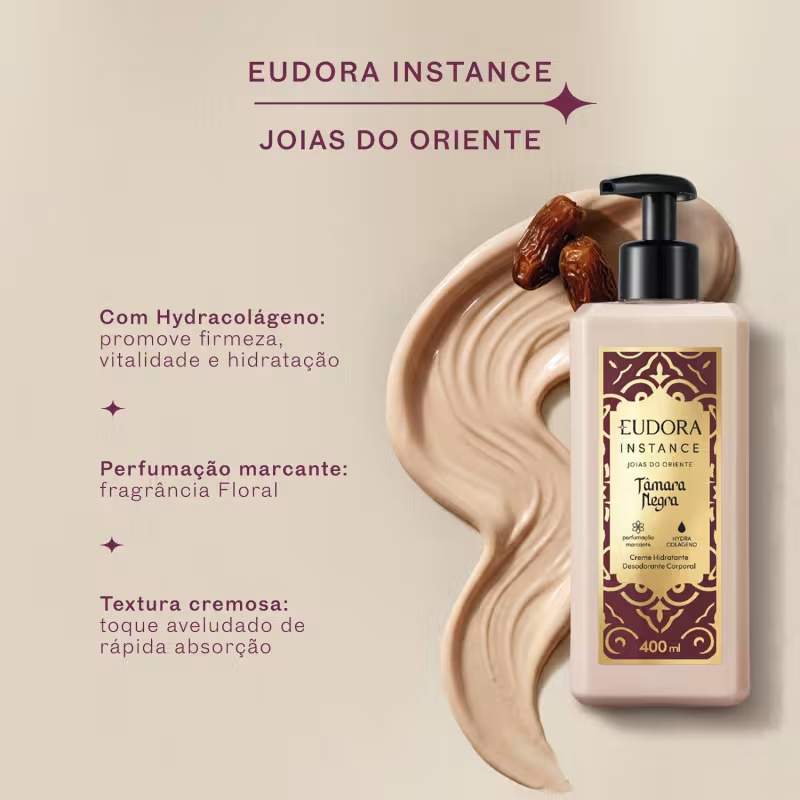 Creme Hidratante Corporal Instance Tâmara Negra 400ml - foto 3