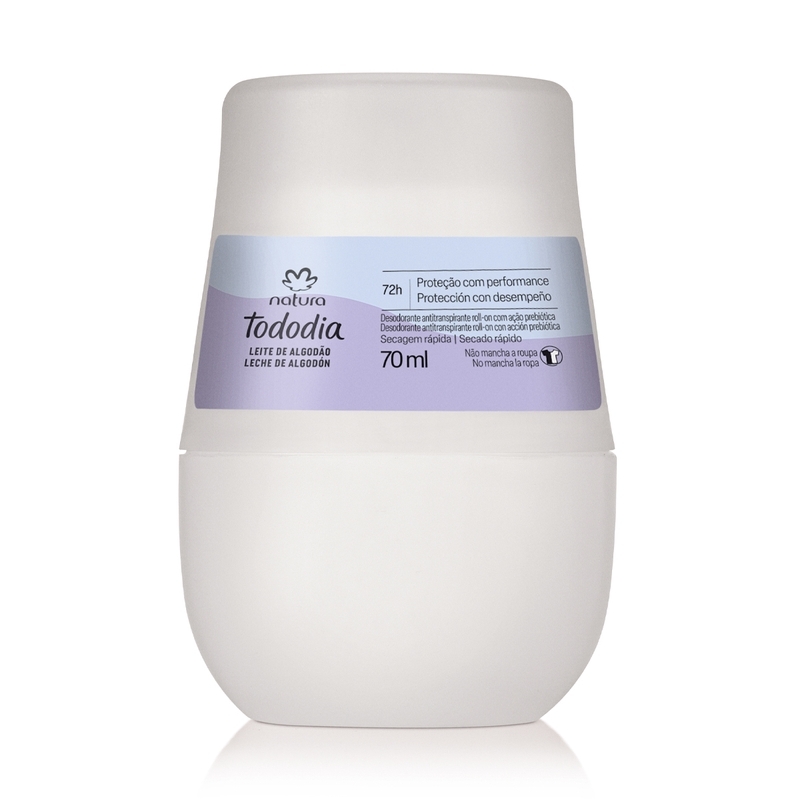 Desodorante Antitranspirante Roll-on Tododia Algodão 70 ml