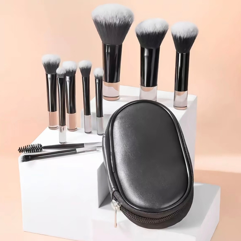 Kit Com 10 Mini Pincéis De Maquiagem