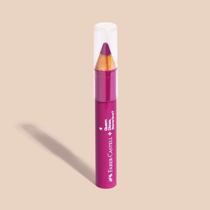 Lápis Jumbo 3 Em 1 Rosa 1,2g